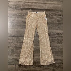 Gold sequin pants brand new